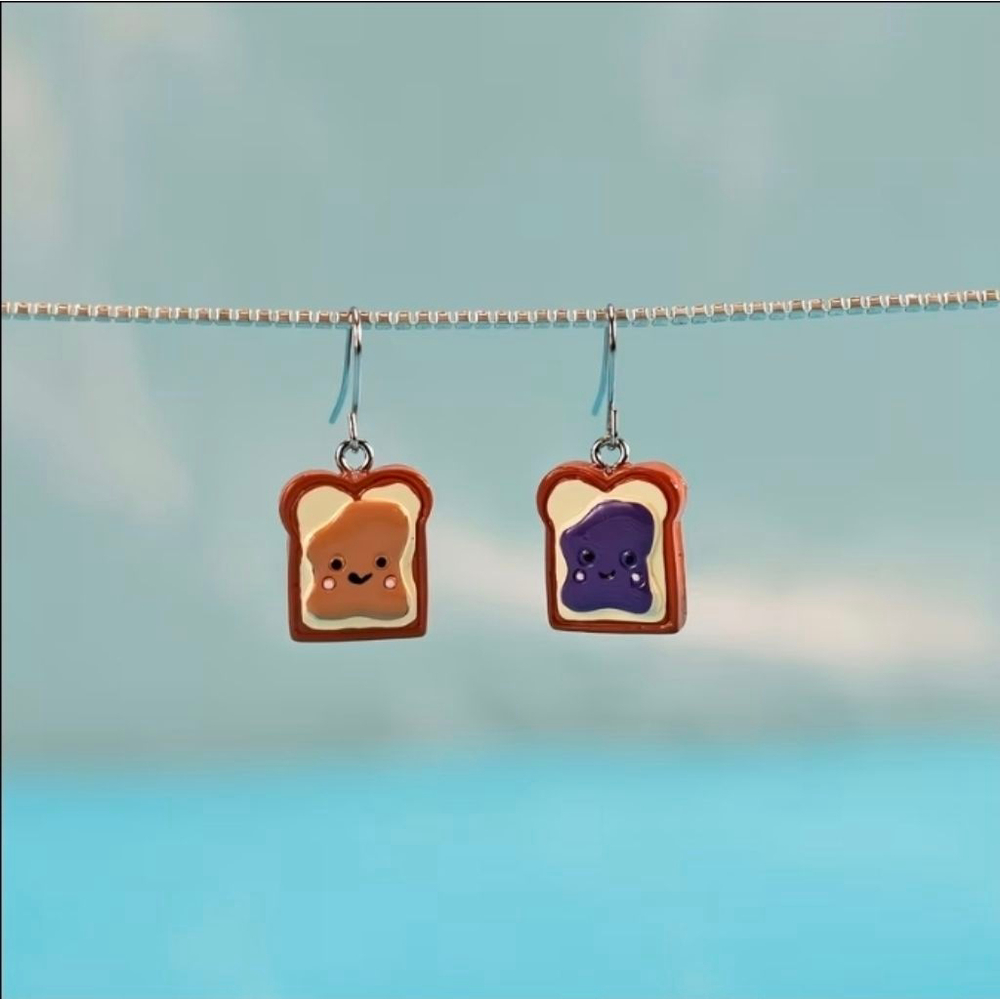 Women's Toast & Jam Dangle Earrings One Size Brown Purple